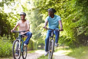 Healthy Life Style Couple Biking